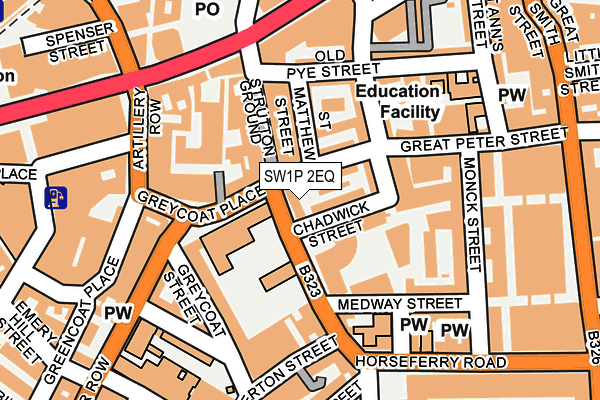 SW1P 2EQ map - OS OpenMap – Local (Ordnance Survey)