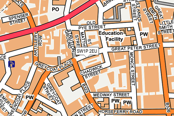 SW1P 2EU map - OS OpenMap – Local (Ordnance Survey)