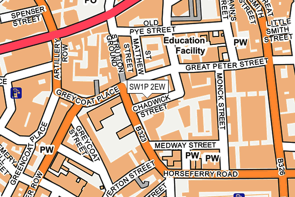 SW1P 2EW map - OS OpenMap – Local (Ordnance Survey)