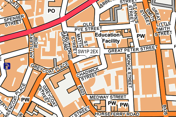 SW1P 2EX map - OS OpenMap – Local (Ordnance Survey)