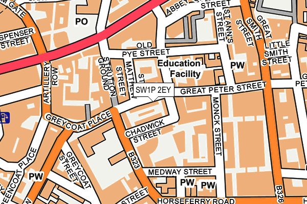 SW1P 2EY map - OS OpenMap – Local (Ordnance Survey)