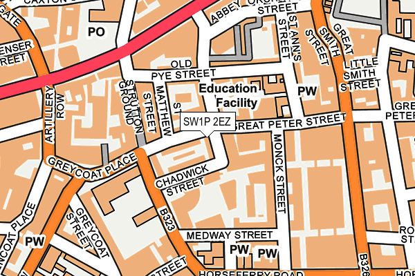SW1P 2EZ map - OS OpenMap – Local (Ordnance Survey)
