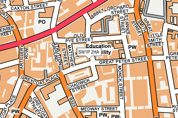 SW1P 2HA map - OS OpenMap – Local (Ordnance Survey)