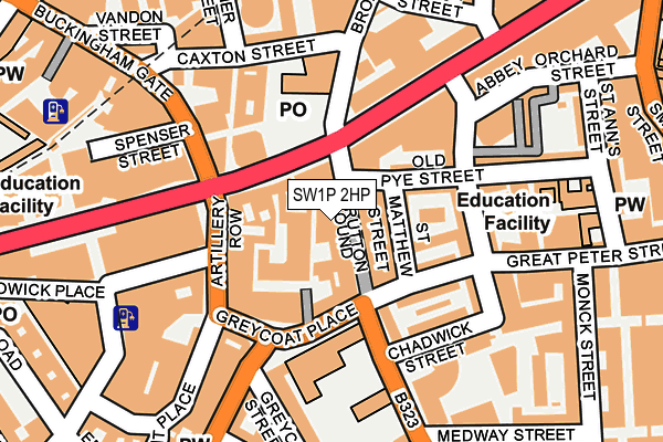 SW1P 2HP map - OS OpenMap – Local (Ordnance Survey)