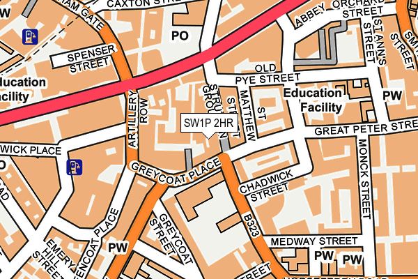 SW1P 2HR map - OS OpenMap – Local (Ordnance Survey)