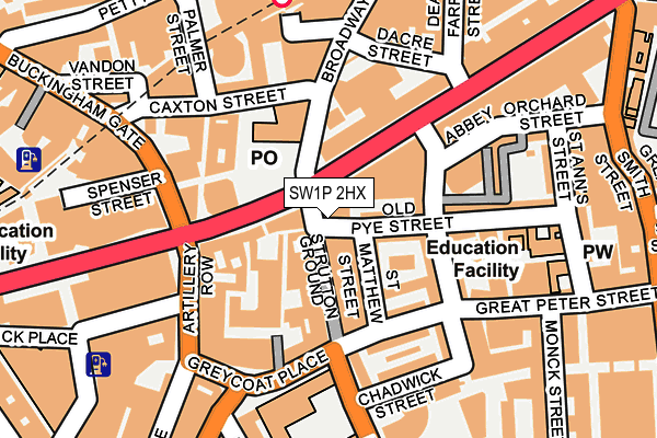 SW1P 2HX map - OS OpenMap – Local (Ordnance Survey)
