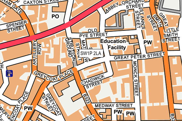 SW1P 2LA map - OS OpenMap – Local (Ordnance Survey)