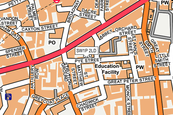 SW1P 2LD map - OS OpenMap – Local (Ordnance Survey)