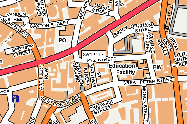 SW1P 2LF map - OS OpenMap – Local (Ordnance Survey)