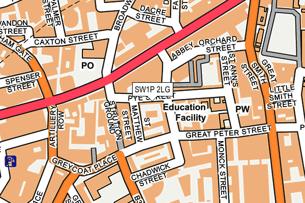 SW1P 2LG map - OS OpenMap – Local (Ordnance Survey)