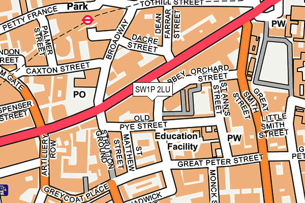 SW1P 2LU map - OS OpenMap – Local (Ordnance Survey)