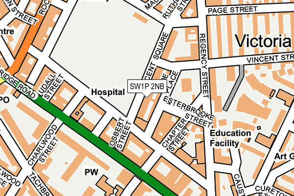 SW1P 2NB map - OS OpenMap – Local (Ordnance Survey)