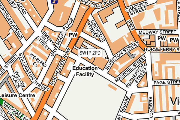 SW1P 2PD map - OS OpenMap – Local (Ordnance Survey)