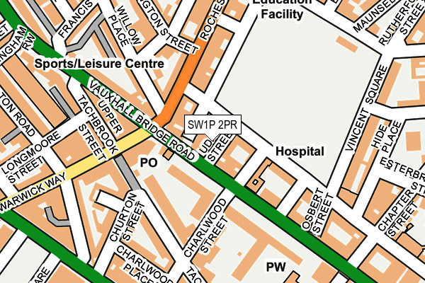 SW1P 2PR map - OS OpenMap – Local (Ordnance Survey)