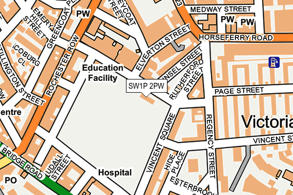 SW1P 2PW map - OS OpenMap – Local (Ordnance Survey)