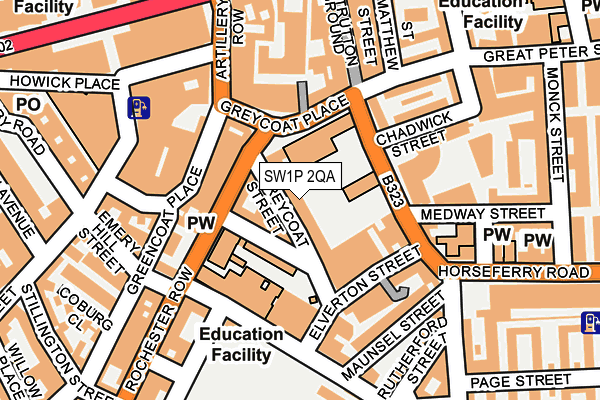 SW1P 2QA map - OS OpenMap – Local (Ordnance Survey)