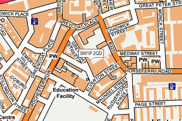 SW1P 2QD map - OS OpenMap – Local (Ordnance Survey)