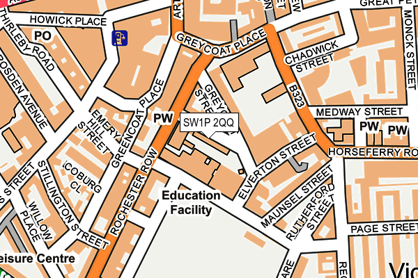 SW1P 2QQ map - OS OpenMap – Local (Ordnance Survey)