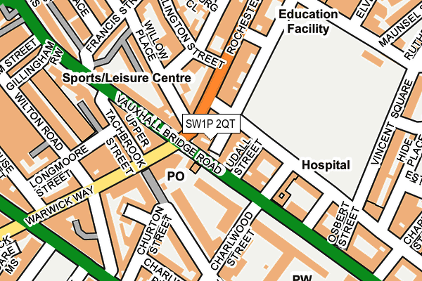 SW1P 2QT map - OS OpenMap – Local (Ordnance Survey)