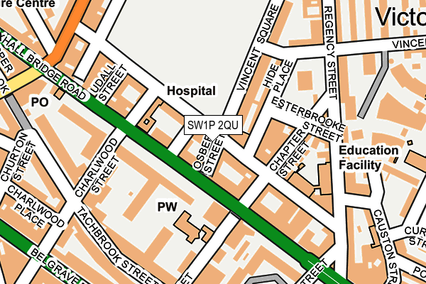 SW1P 2QU map - OS OpenMap – Local (Ordnance Survey)