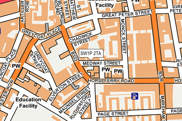 SW1P 2TA map - OS OpenMap – Local (Ordnance Survey)