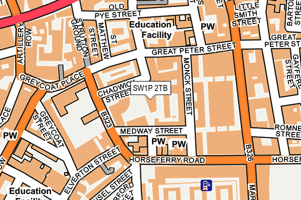 SW1P 2TB map - OS OpenMap – Local (Ordnance Survey)