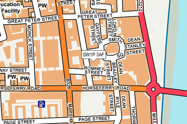 SW1P 3AF map - OS OpenMap – Local (Ordnance Survey)