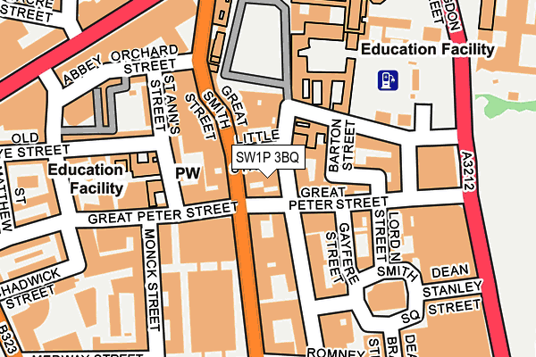 SW1P 3BQ map - OS OpenMap – Local (Ordnance Survey)