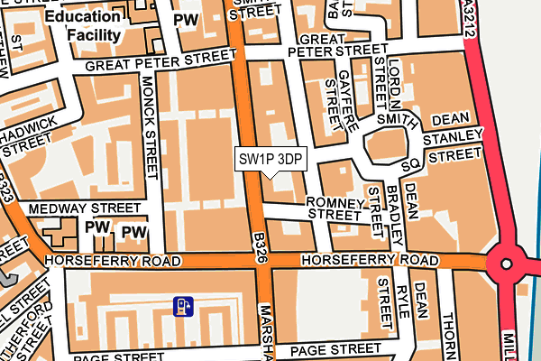 SW1P 3DP map - OS OpenMap – Local (Ordnance Survey)