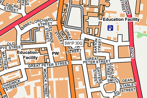 SW1P 3DQ map - OS OpenMap – Local (Ordnance Survey)