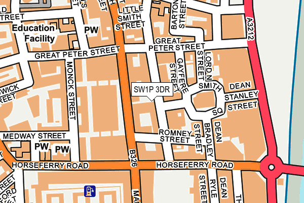 SW1P 3DR map - OS OpenMap – Local (Ordnance Survey)