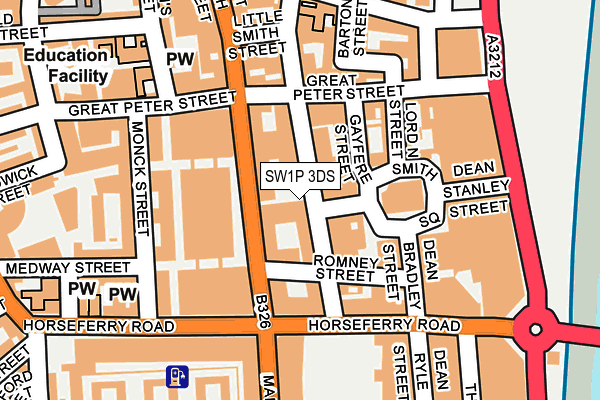 SW1P 3DS map - OS OpenMap – Local (Ordnance Survey)