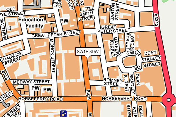 SW1P 3DW map - OS OpenMap – Local (Ordnance Survey)