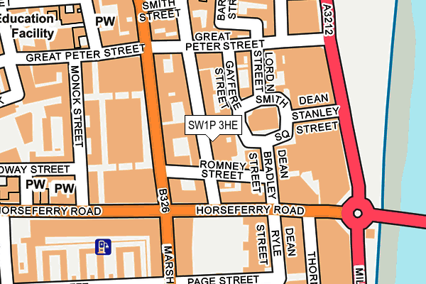 SW1P 3HE map - OS OpenMap – Local (Ordnance Survey)