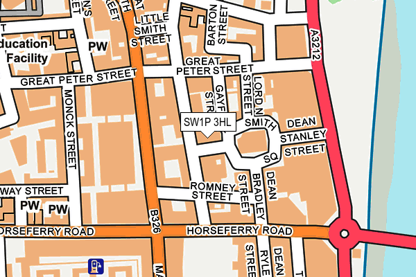 SW1P 3HL map - OS OpenMap – Local (Ordnance Survey)