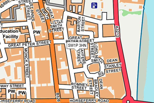 SW1P 3HN map - OS OpenMap – Local (Ordnance Survey)
