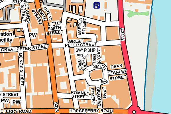 SW1P 3HP map - OS OpenMap – Local (Ordnance Survey)