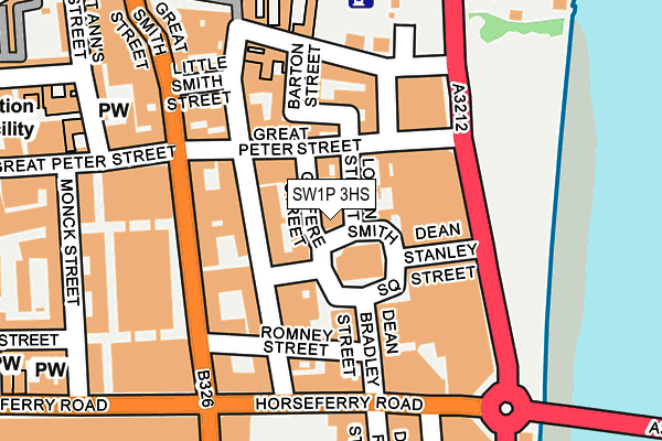SW1P 3HS map - OS OpenMap – Local (Ordnance Survey)