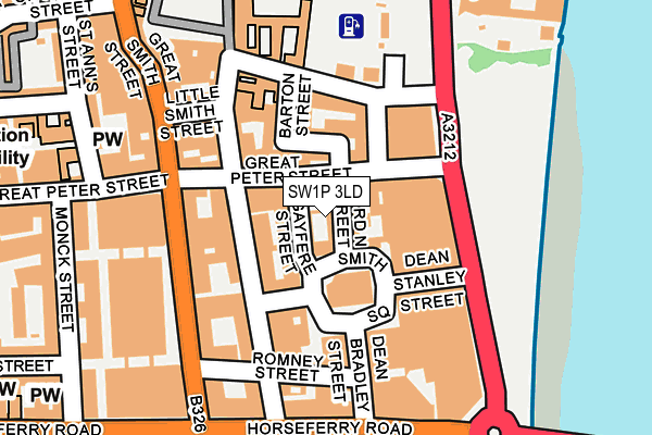 SW1P 3LD map - OS OpenMap – Local (Ordnance Survey)
