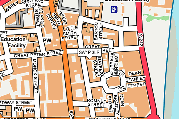 SW1P 3LR map - OS OpenMap – Local (Ordnance Survey)