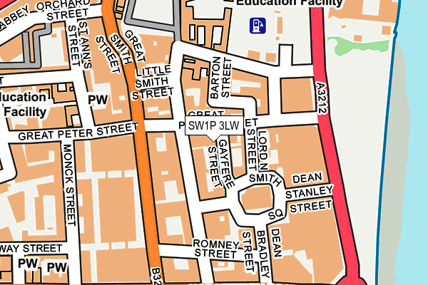 SW1P 3LW map - OS OpenMap – Local (Ordnance Survey)