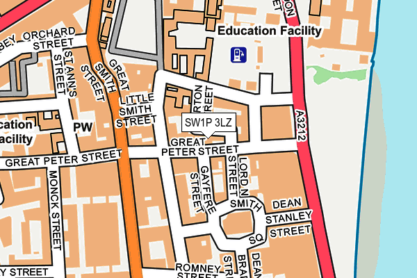 SW1P 3LZ map - OS OpenMap – Local (Ordnance Survey)