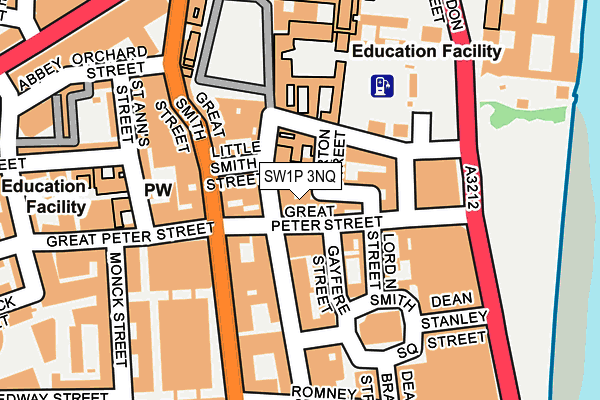 SW1P 3NQ map - OS OpenMap – Local (Ordnance Survey)