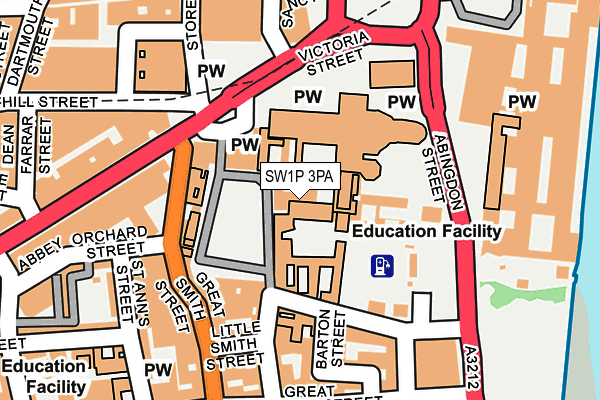 SW1P 3PA map - OS OpenMap – Local (Ordnance Survey)