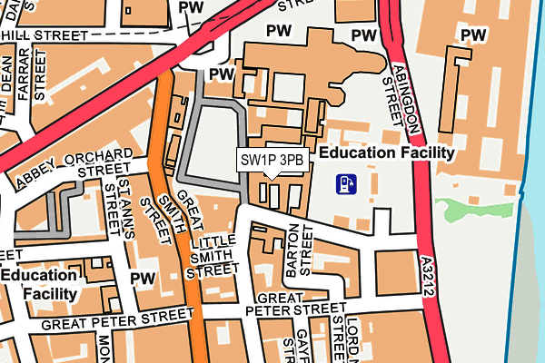 SW1P 3PB map - OS OpenMap – Local (Ordnance Survey)