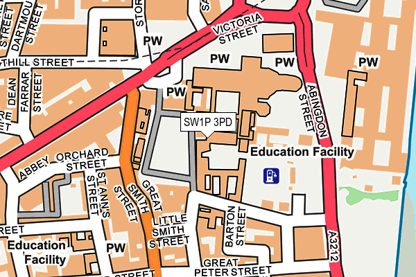 SW1P 3PD map - OS OpenMap – Local (Ordnance Survey)