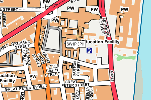 SW1P 3PH map - OS OpenMap – Local (Ordnance Survey)