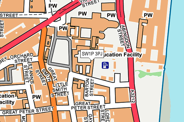 SW1P 3PJ map - OS OpenMap – Local (Ordnance Survey)