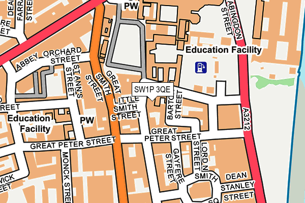SW1P 3QE map - OS OpenMap – Local (Ordnance Survey)