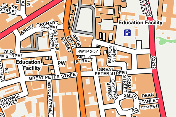 SW1P 3QZ map - OS OpenMap – Local (Ordnance Survey)